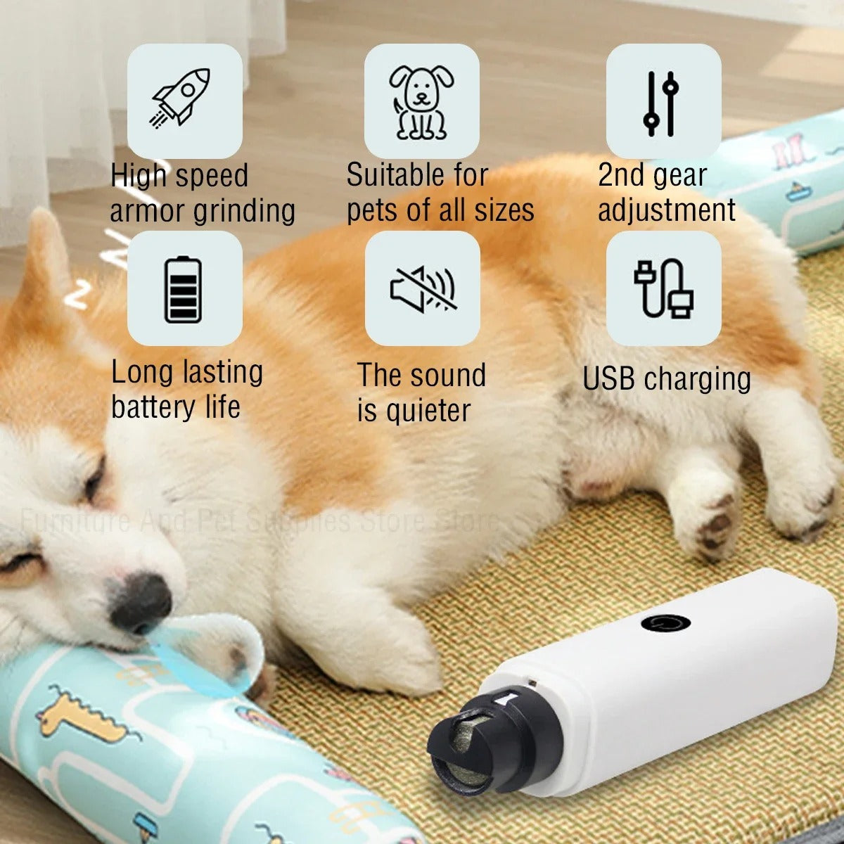 PawTasticLife™ - LED Electric Pet Nail Grinder