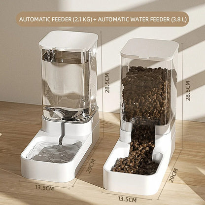 PawTasticLife™Dog Feeder Cat Automatic Feeding Water Bowl Transparent