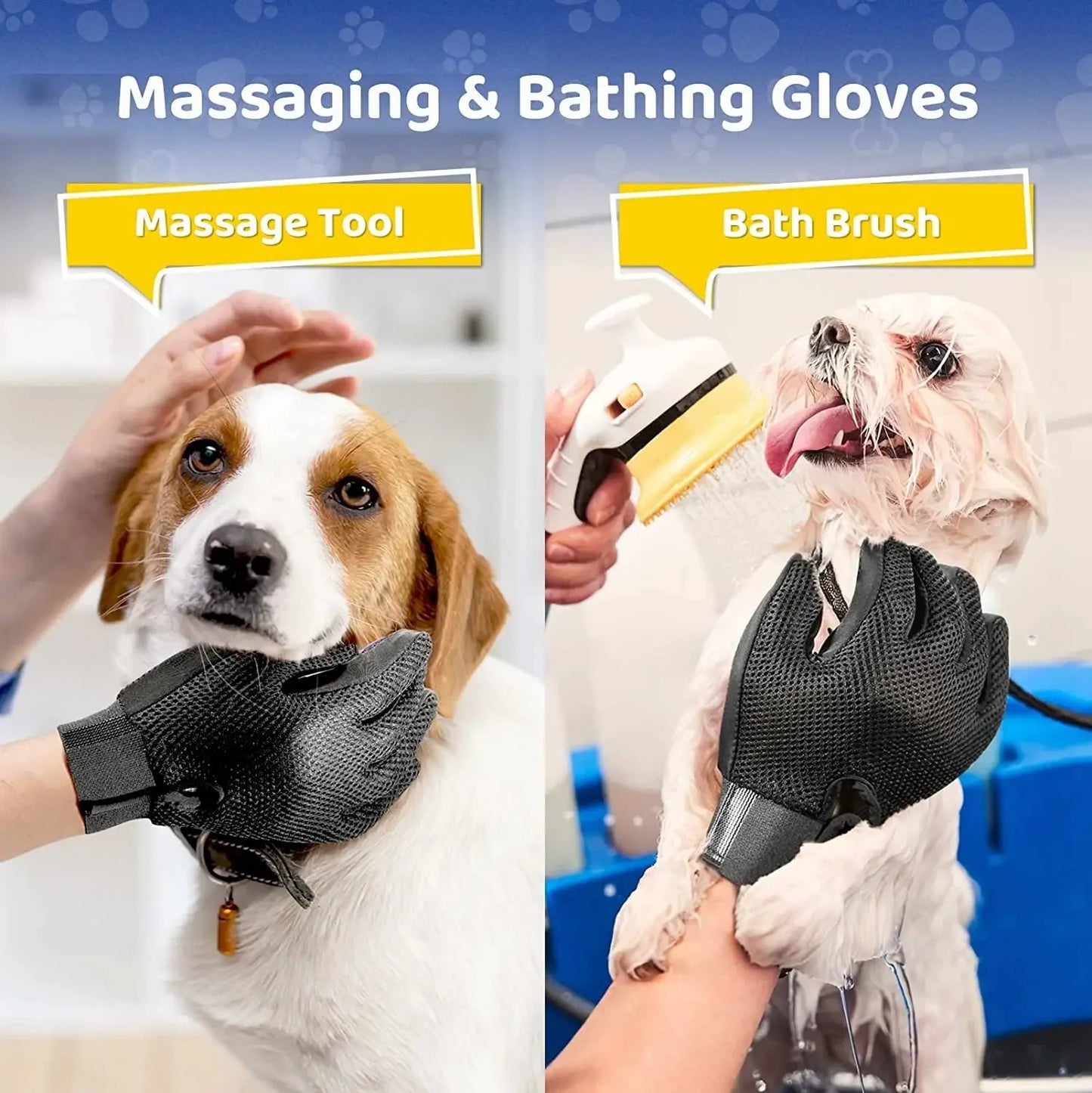 PawTasticLife™ Grooming Gloves – Deshedding & Massaging