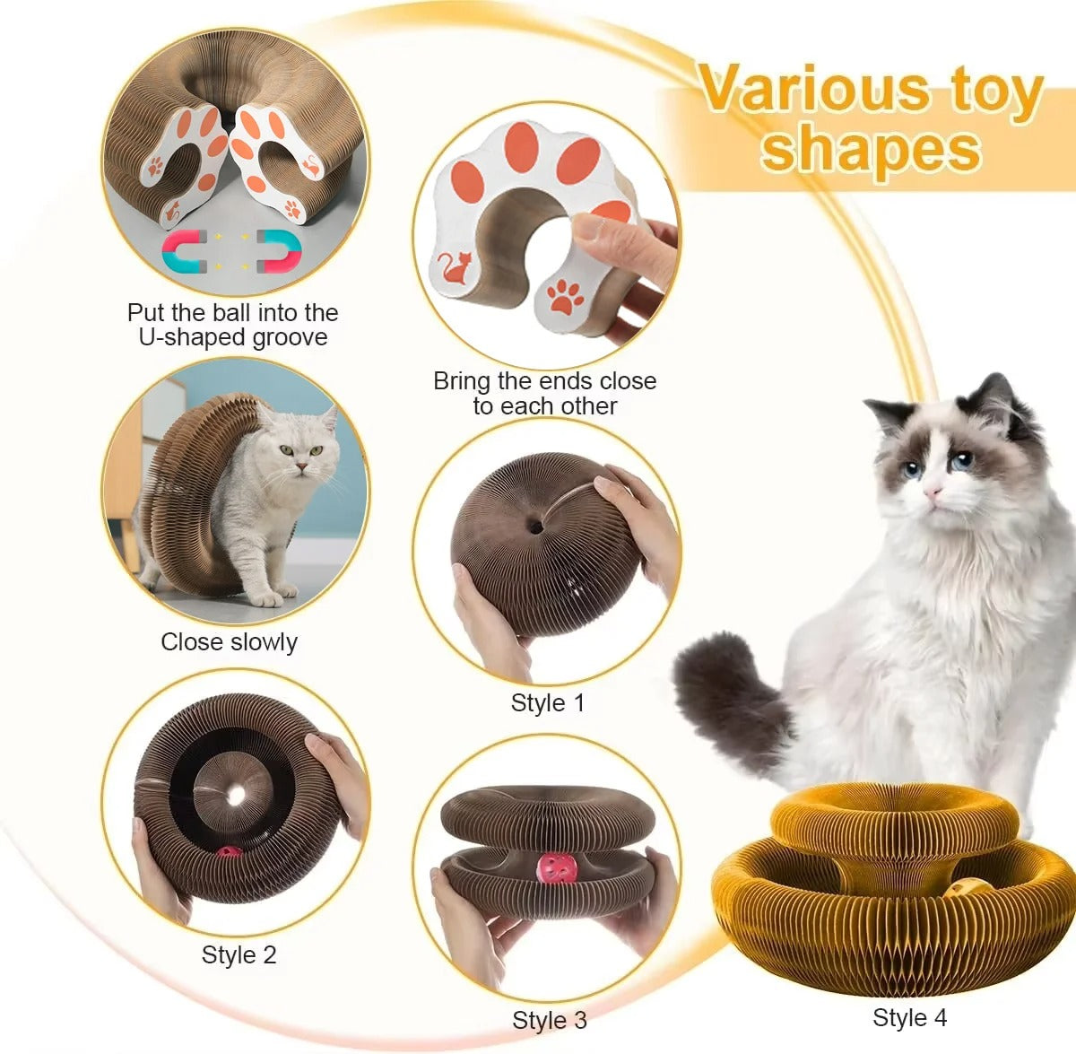 PawTasticLife™Magic Cat Scratch Organ Board Cat Toy