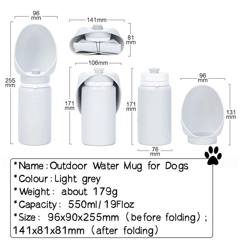PawTasticLife™  Portable Travel Water Bottle 550ml