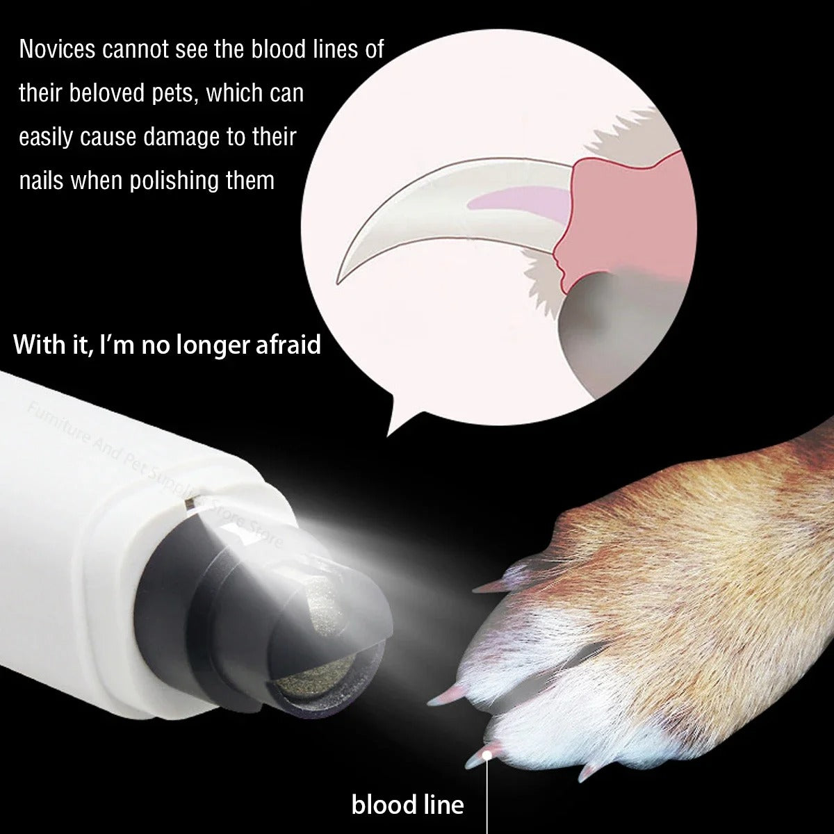 PawTasticLife™ - LED Electric Pet Nail Grinder